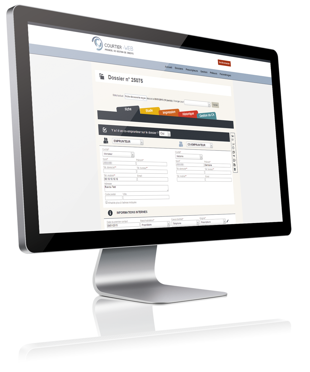 Présentation du logiciel de gestion de crédits Courtier Web
